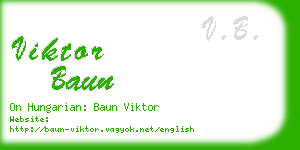 viktor baun business card